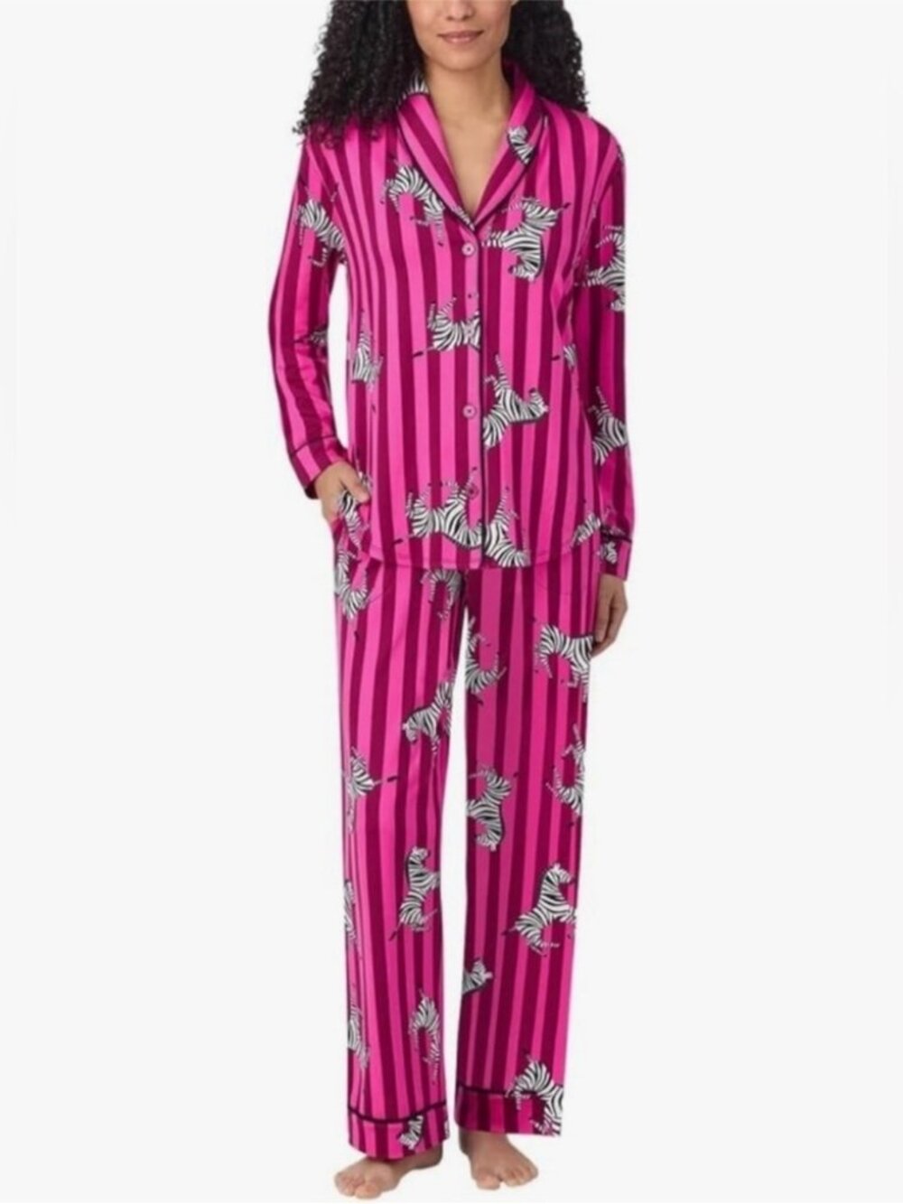 Room Service Ladies' Shawl Collar Pajamas Set or pant XL Pink